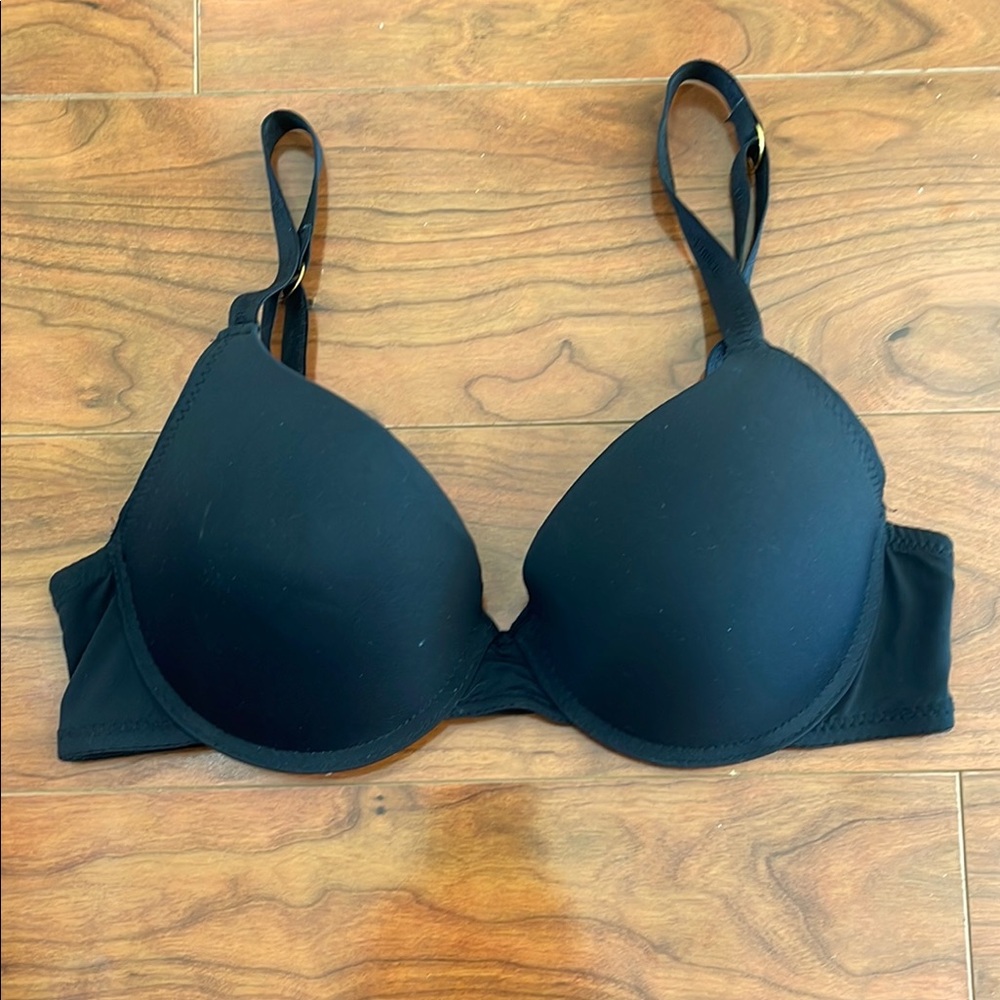 Juicy Couture Black Slightly Padded Push Up 34C Bra